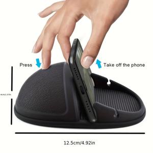 TEMU 유니버설 실리콘 자동차 휴대폰 홀더, iPhone, Samsung, Android 용 미끄럼 방지 대시보드 패드, 방수, 내열 및 내한성, 손쉬운 한 손 조작|그립톡