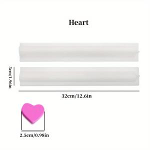 TEMU 실리콘 튜브 몰드, 비누 만들기 도구, 다양한 모양 하트/달/별/원형/사각형/자두 꽃송이, 바 몰드, 수제 비누 몰드, 케이크 롤 몰드, DIY 무스 케이크 액세서리(6가지 스타일 옵션)