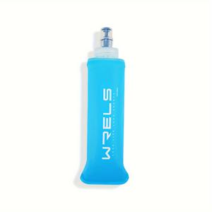 TEMU 1개 WRELS 스카이 블루 스포츠 소프트 워터 보틀, 접이식 휴대용 TPU 물병과 실리콘 마우스피스, 스포츠 및 피트니스, 야외 하이킹, 여행, 캠핑, 마라톤, 낚시를 위한 BPA 프리