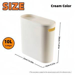 TEMU 1pc 슬림한 욕실 , 뚜껑이 있는 10L/2.64gal 플라스틱 , 폴리시드 핏, 냄새를 막는, 압축형 오픈, 가방 홀더, 욕실, 침실, 거실을 위한 내구성 있는 창의적인 가정용 액세서리|쓰레기통