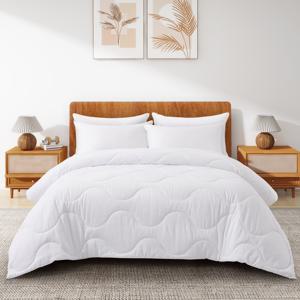 TEMU 모든 계절에 사용할 수 있는 울트라 소프트 이불: 250gsm 충전, 50% 대나무 비스코스, 50% 폴리에스터, 양면 사용 가능, 기계 세척 가능, 135x200cm/53x79인치, 160x210cm/63x83인치, 203x229cm/80x90인치, 229x229cm/90x90인치