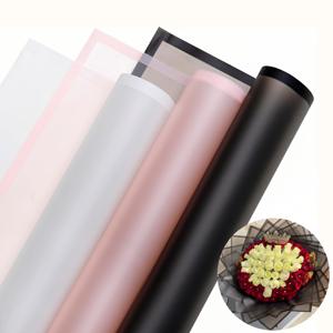 TEMU 60장 (화이트 20장 + 핑크 20장 + 블랙 20장) 새로운 선물 포장지 꽃 포장용 종이 컬러 엣지 매트 페이퍼 방수 반투명 셀로판 꽃 포장 재료
