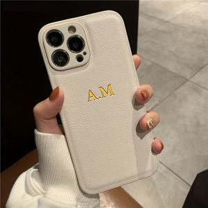 TEMU 아이폰 16 15 14 11 프로 맥스 전용 맞춤형 이름 이니셜 레터링 3D 엠보싱 골드 핫 스탬핑 가죽 케이스, 고급 리치 패턴 인조가죽 케이스 - 아이폰 16 15 14 11 프로 맥스 선물용|폰케이스|아이폰케이스