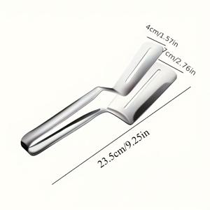 TEMU 1pc 스테인레스 스틸 다기능 스파투라 - 식품 등급 금속 요리용 포크, 생선, 스테이크, 빵, 피자, 파이용 - 바베큐, 전원 필요 없음, 주방용품 클립