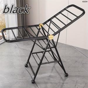 TEMU 1개 현대 스테인리스 접이식 세탁 건조대, 3단 대용량 21개 걸이대, 실내외 사용 가능한 독립형 옷 건조대, 전기 필요 없음, 옷 건조대