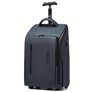 TEMU 초경량 20인치 랩탑 백팩 트롤리 포함 - 대용량, 기내 수화물 호환 가능, RFID 차단 기능, 조절 가능한 스트랩, 다크 블루