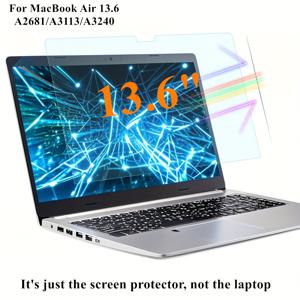 TEMU MacBook Air 13.6인치 매트 스크린 프로텍터 - 블루라이트 및 눈부심 방지, M3 (2024) / M2 (2022), A3113/A2681 모델용 눈 보호