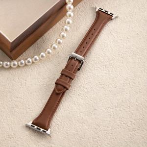 TEMU 애플 워치용 1개의 인조 가죽 시계 밴드, 시리즈 1-9, SE, 울트라, 38mm-49mm, 조절 가능한 구멍 패턴이 있는 합성 인조 가죽 스트랩