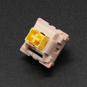 TEMU Outemu Silent Lemon Peach 기계식 키보드 스위치: 3-핀 리니어 택타일, 40G/50G, RGB SMD, ABS 수지|키보드|독거미키보드
