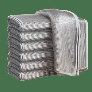 TEMU 20개입(20*20cm-7.87*7.87인치) 두꺼운 금속 와이어 양면 스틸 메쉬 식기세척용 천 다목적 비접착 오일 청소천 스토브 스케일 제거 싱크대 랙, 재사용 가능