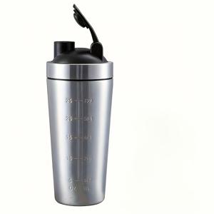 TEMU 스테인리스 스틸 프로틴 쉐이크 컵 스케일 포함 - BPA 프리, 야외 스포츠 및 여행용 보온 텀블러 - 남성에게 완벽한 크리스마스 & 할로윈 선물|텀블러