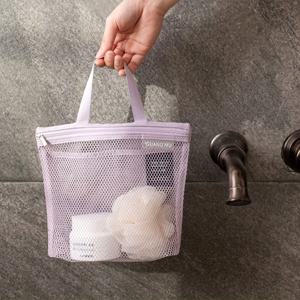 TEMU 3 사이즈 메시 토일레트 가방 - 휴대용 여행용 화장품 정리함, 녹색, 베이지, 보라색, 가벼우면서 통기성이 좋은 폴리에스터, 체육관, 해변, 일상 사용에 적합, 여행용 액세서리 가방|화장품정리함