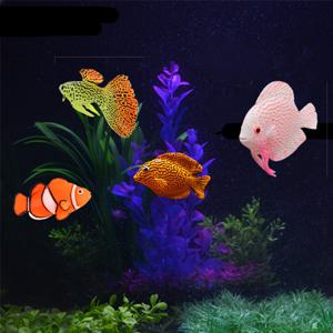 TEMU 4개 AquaDecor 실리콘 인공 어항 장식, 실물 같은 물고기와 흡착컵, 냄새 없는 플라스틱 금붕어 어항 장식, 어항 장식용