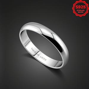 TEMU 우아하고 매력적인 S925 은색 반지, 심플한 폴리싱 처리된 결혼 반지, 남녀 모두에게 어울리는 멋진 쥬얼리, 데일리 및 결혼식에 적합, 완벽한 데이 선물
