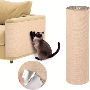 TEMU 트리밍 가능한 접착식 고양이 매트: 78.7x15.7인치, 40x200cm - 가구 손톱 관리와 보호에 완벽한 선택
