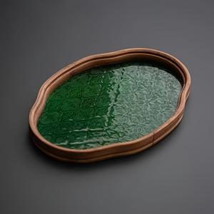 TEMU 유리 화장품 보관 트레이, 건조 차 트레이, 쿵푸 차 세트, 가정용 소형 차 테이블, 거실 및 사무실 차 트레이 보관 트레이|티테이블