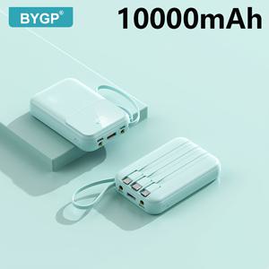 TEMU 10000mAh 휴대용 모바일 파워뱅크, PD20W 고속 충전, 내장형 충전 케이블/LED 전원 디스플레이, 아이폰/ 스마트폰 및 디지털 기기 호환, 야외용 비상 배터리 팩, 선물용|보조배터리|USB|USB