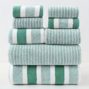 TEMU 8pcs 세트, 두꺼운 코랄 플리스 목욕 수건, 더블 와이드 및 미세한 , 흡수성 빠른 건조 방사성 색상 안정성 수건, 모던 스타일, 직사각형, 가정용, 호텔, 스파, 피트니스, 겨울 컬렉션용