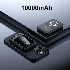 TEMU BYGP 5000/10000mAh 휴대용 자석 무선 보조배터리, 아이폰 12/13/14/15/16 기기용 PD20W 고속 충전 및 LED 전력 표시 기능, 야외 비상 모바일 폰 배터리 팩|보조배터리