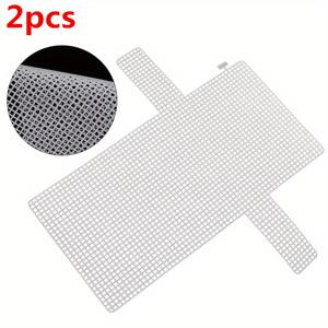 TEMU 2개 대형 플라스틱 캔버스 투명 파우치, 핸드메이드 가방 시트, DIY 공예용 메쉬 백, 크로셰 훅, 재봉 키트, 선물용 소품, 성인 공예 용품, 스티칭 도구, 패브릭 재료, 크로셰 액세서리