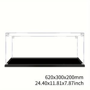 TEMU 1개 AVENUE 아크릴 디스플레이 케이스, 수집용 모델용 - 42115/42161에 적합, 먼지 방지 매트 블랙 베이스, 액션 피규어 및 기념상에 이상적, 24.4x11.81x7.87 인치, 피규어 디스플레이 케이스