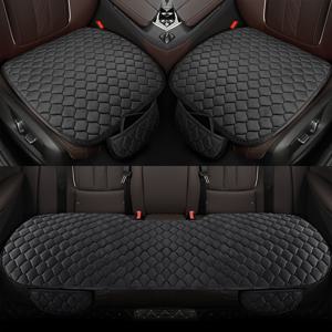 TEMU 3개 세트 고급 플러시 체크 무늬 두꺼운 차량 시트 쿠션 - 자동차, SUV, 트럭용 최고의 편안함과 보호, 부드러운 충전재로 가득 채워진 내구성 좋은 청소 쉬운 카 액세서리