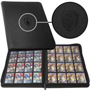 TEMU 1024장의 카드를 수용할 수 있는 XL 용량 TCG 카드 앨범 16개의 포켓 사이드 로드 슬리브 - PU 가죽 트레이딩 카드 바인더 - 유기오, 매직: 더 개더링과 호환 가능 - 14세 이상을 위한 루프리스 바인딩 카드
