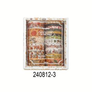 TEMU 사계절 테마 와시 테이프 18롤/박스, 스크랩북 장식, DIY 다이어리, 사진 앨범 및 사무용품 테이프에 적합한 섬세한 식물, 꽃, 눈꽃 및 동물 패턴, 친구를 위한 선물