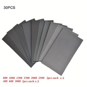 TEMU 15pcs/세트 미세 사포 습식 및 건식 사포 400 600 3000 800 1000 1200 1500 2000 2500 Grit Wood Metal Sandpaper