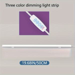 TEMU USB 전원 조절 가능 LED 스트립 조명, 아크릴 램프 셰이드가 있는 연마 플라스틱 캐비닛 아래 조명, 분리 불가능한 접착식 마운트, 스위치 제어, 침실, 캐비닛, 서재, 실외 사용을 위한 여러 구성 요소 포함 - 이상적인 휴일 선물
