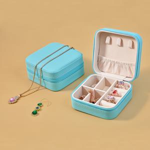 TEMU 1pc 휴대용 보석 보관함, 여행 귀걸이 목걸이 반지 케이스, 간단한 보석 정리함 , 보석 상자