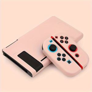 TEMU 닌텐도 스위치 소프트 쉘 케이스 - 가벼움, TPU, 긁힘 방지, 접이식 디자인, 통합 홀더, 다양한 색상 옵션 (핑크, 블루, 퍼플, 레드), 게임 콘솔 케이스 | 생동감 있는 게임 케이스 | 내구성 있는 게임 케이스, 닌텐도 스위치 액세서리