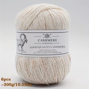 TEMU 6팩 고급 카시미어 양모, 스웨터, 바지, 장갑, 모자, DIY 공예용 80% 카시미어 20% 아크릴 블렌드, 따뜻하고 부드러운, 1.76oz/50g