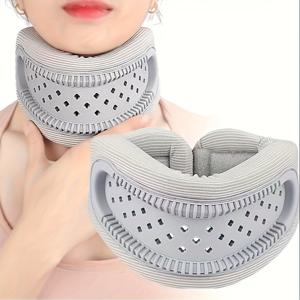 TEMU 통기성 실리콘 목 지지대 - 여행 및 사무실용 안티슬라우치 넥 칼라 남녀공용