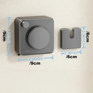 TEMU 1pc 리트렉터블 옷걸이, 420cm 휴대용 스테인레스 스틸, 2mm 두께, 공간 절약형, 다기능, 실내 및 실외용, 벽걸이형, 가정, 발코니, 호텔, 욕실, 임대 집, 옷걸이용으로 다양한 용도로 사용할 수 있습니다.