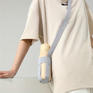 TEMU 1개 보호-시크 휴대용 보온 물병 슬리브, 조절 가능한 스트랩 - 내구성 있는 폴리에스터 컵 홀더와 끈, 광택 마감, 야외 사용에 이상적