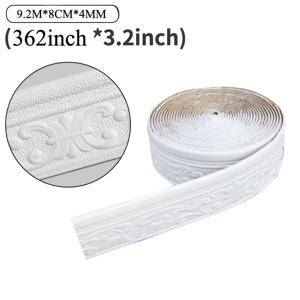 TEMU RV 실내 장식용 자체 접착 PVC 트림 몰딩 - 홈, RV 및 워크숍을 위한 3D 장식 벽 프레임, 쉬운 컷 DIY 업그레이드, 362.2인치 방수 스티커(다중 표면) RV 몰딩 트림