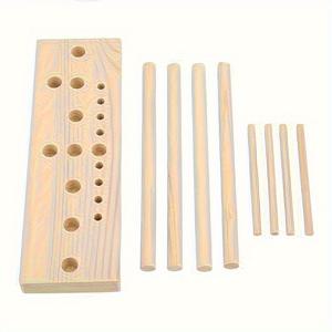 TEMU 나무 도구가 포함된 DIY 리본 만들기 키트 - 리본 가랜드 및 선물 포장에 완벽, 휴일 선물용 이상적인 공예 세트
