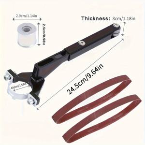TEMU M10/M14 멀티기능 미니 DIY 샌더 샌딩 벨트, 파일 벨트 포함 어댑터, 115mm 4.5