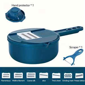 TEMU 12-in-1 다기능 야채 절단기 - 당근, 감자, 무 등 손쉬운 절단, 채썰기 및 강판질 - 안전하고 긁힘 방지 디자인 - 가정용, 호텔 및 상업용 주방에 완벽한 야채 슬라이서와 쵸퍼|야채다지기