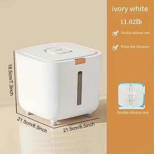 TEMU 공기가 들어오지 않는 애완동물 사료 보관 용기 11LB 용량 - BPA 프리 플라스틱, 직사각형 플립탑 뚜껑, 대형 개 및 고양이 건사료 분배기 - 쉬운 청소, 내구성 밀봉|트라이탄밀폐용기