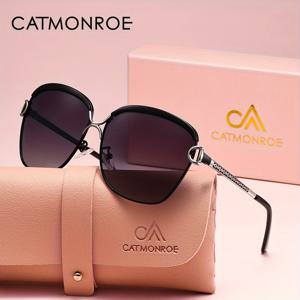 TEMU [안경] CATMONROE 여성용 스퀘어 편광, UV400 보호, TAC 렌즈, 주석 합금 프레임, 골프 스포츠, 고품질 힌지, 세련된 오발 디자인, 캐주얼 여행 운전, 핑크 선물 상자