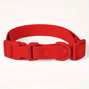 TEMU 소재 PVC 방수, 방취, 방청 개 목걸이, 조절 가능한 버클이 있는 쉽게 청소 가능한 개 목걸이, 소형, 중형, 대형 개 품종에 적합