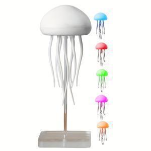 TEMU 스마트 LED 해파리 야간 조명, RGB 그라데이션 나이트 라이트, 사운드 컨트롤 및 푸시 버튼 모드, 터치 센서 장식등, 충전식 DIY 테이블 램프, 침실/거실용 (걸기형 + 받침대 포함)
