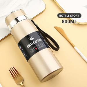 TEMU 27.1oz800ml 스테인리스 스틸 휴대용 보온컵 대용량 차컵 물병 야외 캠핑 여행용 커피컵 보온병|트래블보틀