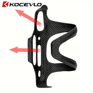 TEMU KOCEVLO 탄소 섬유 자전거 물병 케이지 - 범용 피팅 경량 사이드 풀 자전거 병 홀더, 매트 블랙, 20g