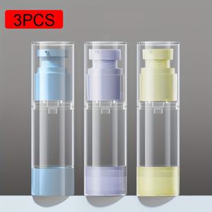 TEMU 3개 캔디 컬러 진공 로션 병 세트 30ml/1.01oz 여행용 화장품 디스펜서 토너, 향수, 액체, 프레스 진공 병에 적합
