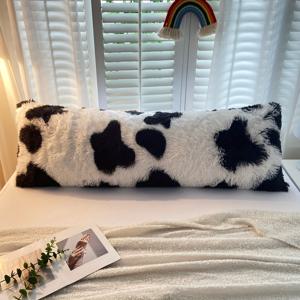 TEMU 1pc CozyHome 염색 베개 커버, 긴 플러시 인조 모피 장식 침대 베개 커버 지퍼 잠금 장치, 100% 폴리에스터, 기계 세척 가능, 인쇄 없음, 짠 직물, 250-300g - 부드럽고 푹신한 침실 액세서리