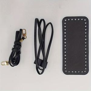 TEMU 3pcs DIY 핸드크래프트 가방 만들기 키트: 인조 가죽 스트랩, 숄더 코드 & 끈 - 버킷백 액세서리 세트