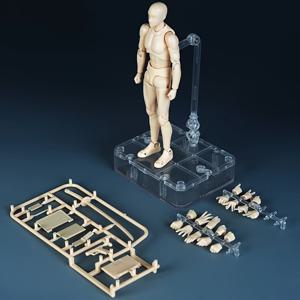 TEMU 1pc HHLXGG 아티쿨레이티드 포즈블 피규어 - DIY 책상 장식, 유연한 관절, 내구성 있는 플라스틱, 흰색/그레이/블랙의 수집용 디스플레이 모델